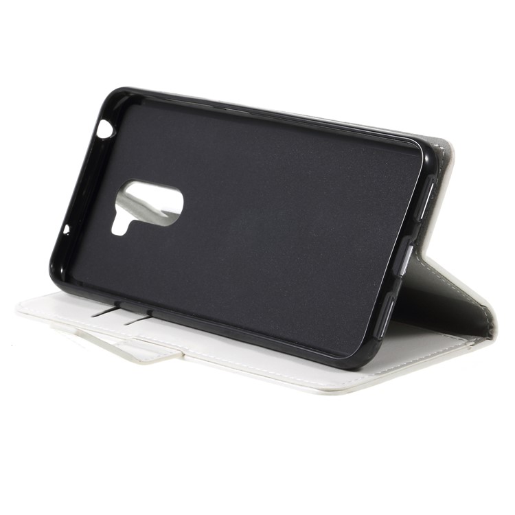 Crazy Horse Wallet Leather Stand Cover Accessory for Xiaomi Pocophone F1 / Poco F1 (India) - White-4