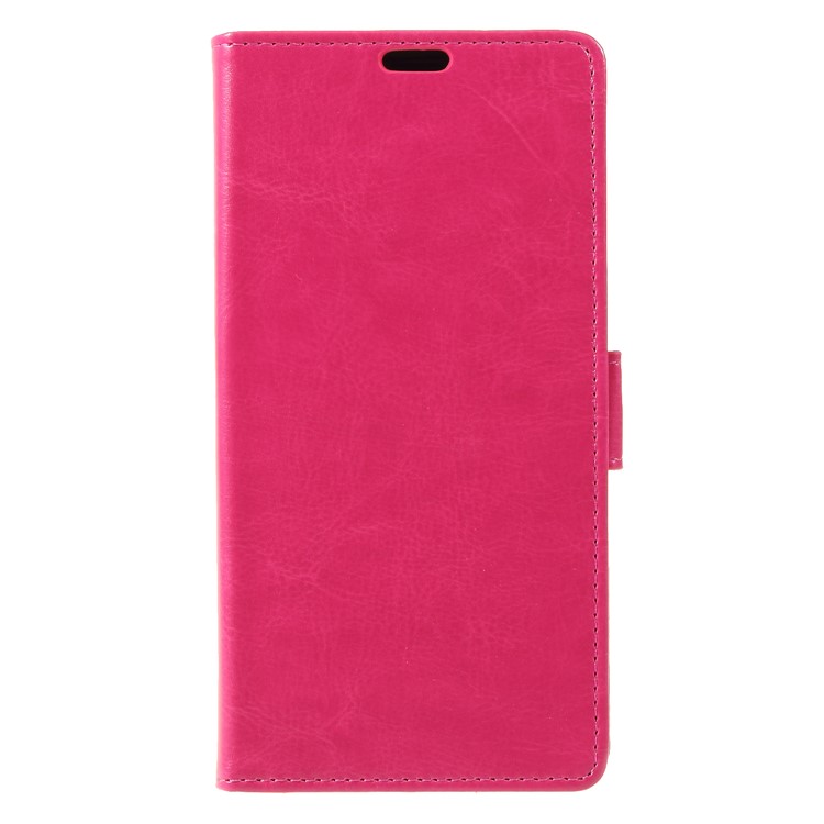 Crazy Horse Wallet Leather Stand Mobile Phone Case for Xiaomi Pocophone F1 / Poco F1 (India) - Rose-1