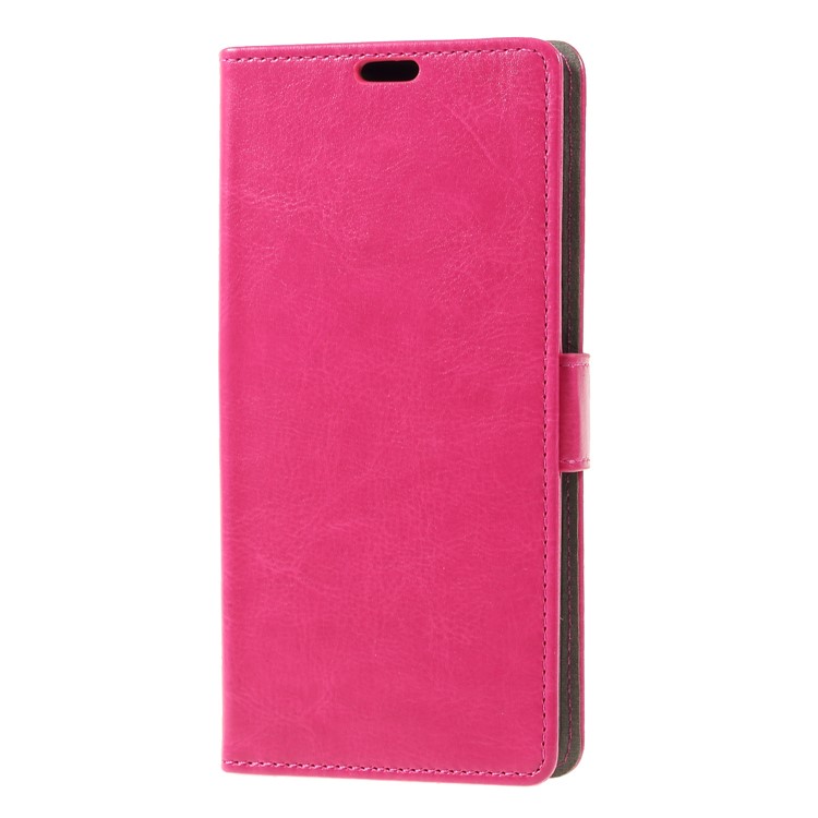 Crazy Horse Wallet Leather Stand Mobile Phone Case for Xiaomi Pocophone F1 / Poco F1 (India) - Rose-3