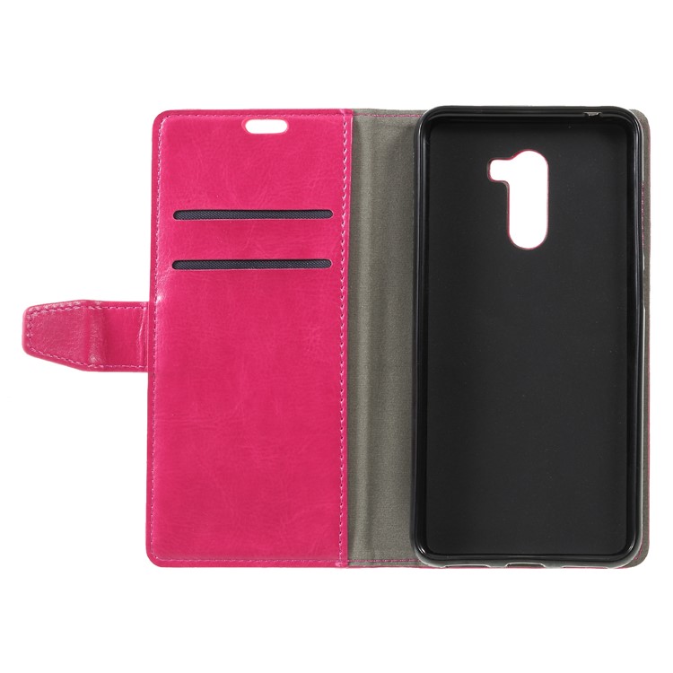 Crazy Horse Wallet Leather Stand Mobile Phone Case for Xiaomi Pocophone F1 / Poco F1 (India) - Rose-6