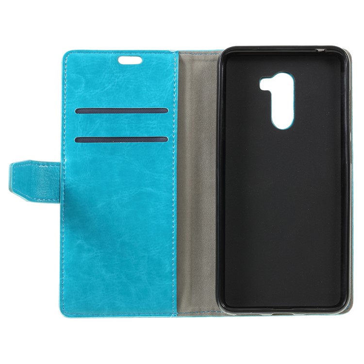 For Xiaomi Pocophone F1 / Poco F1 (India) Crazy Horse Wallet Leather Stand Cover Shell - Blue-6