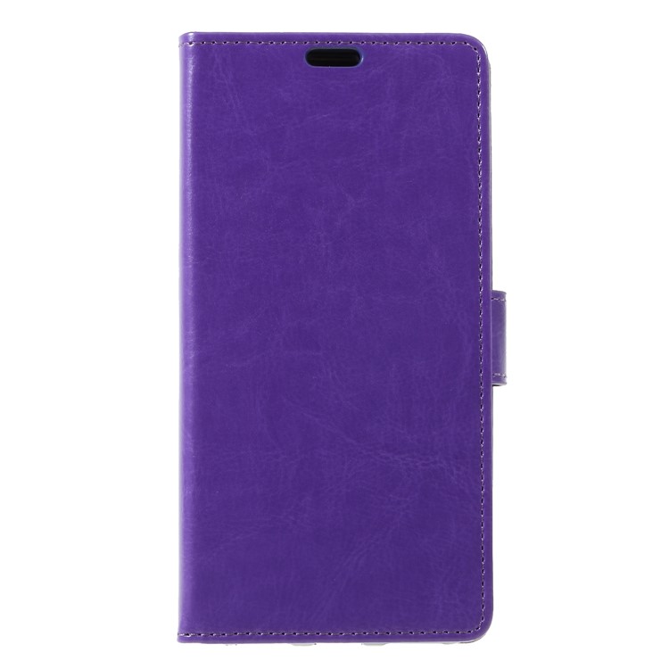 Crazy Horse Wallet Leather Stand Phone Magnetic Flip Casing for Xiaomi Pocophone F1 / Poco F1 (India) - Purple-1
