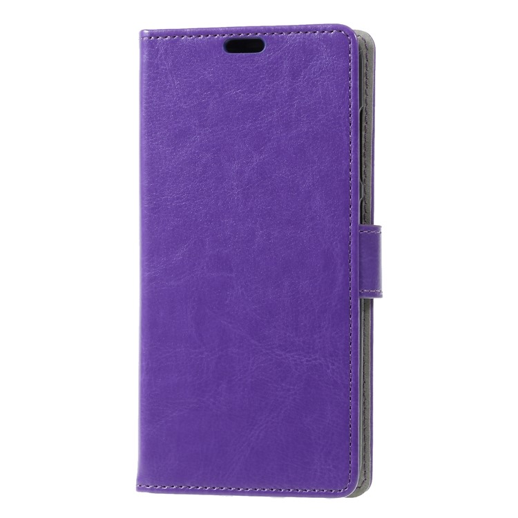 Crazy Horse Wallet Leather Stand Phone Magnetic Flip Casing for Xiaomi Pocophone F1 / Poco F1 (India) - Purple-3