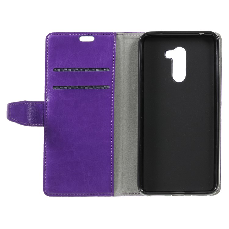 Crazy Horse Wallet Leather Stand Phone Magnetic Flip Casing for Xiaomi Pocophone F1 / Poco F1 (India) - Purple-6