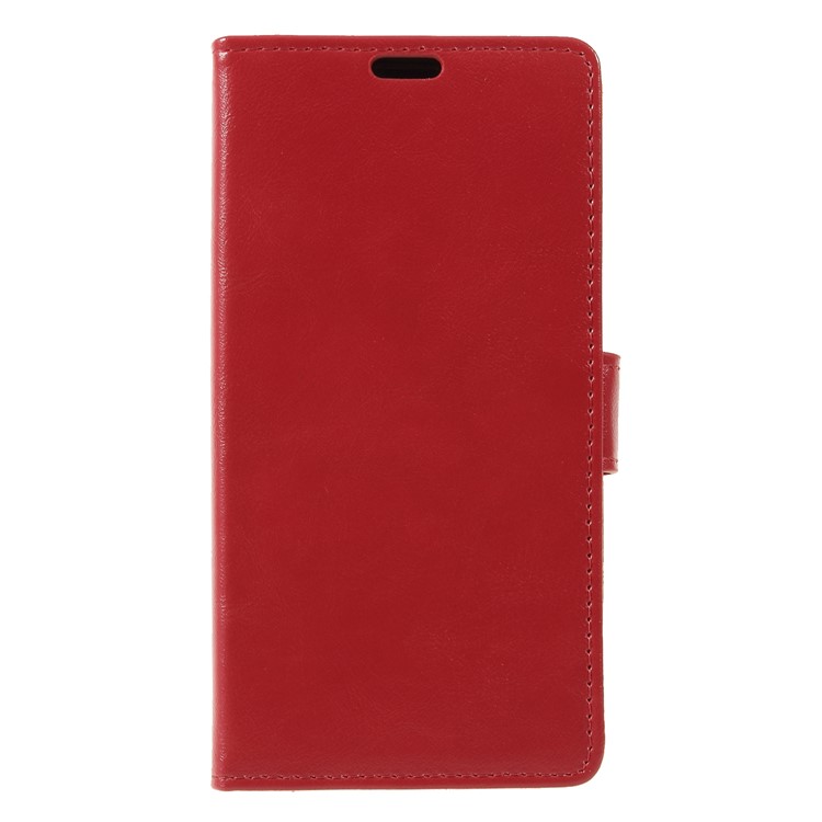 Crazy Horse Wallet Stand Leather Phone Case for Xiaomi Pocophone F1 / Poco F1 (India) - Red-3