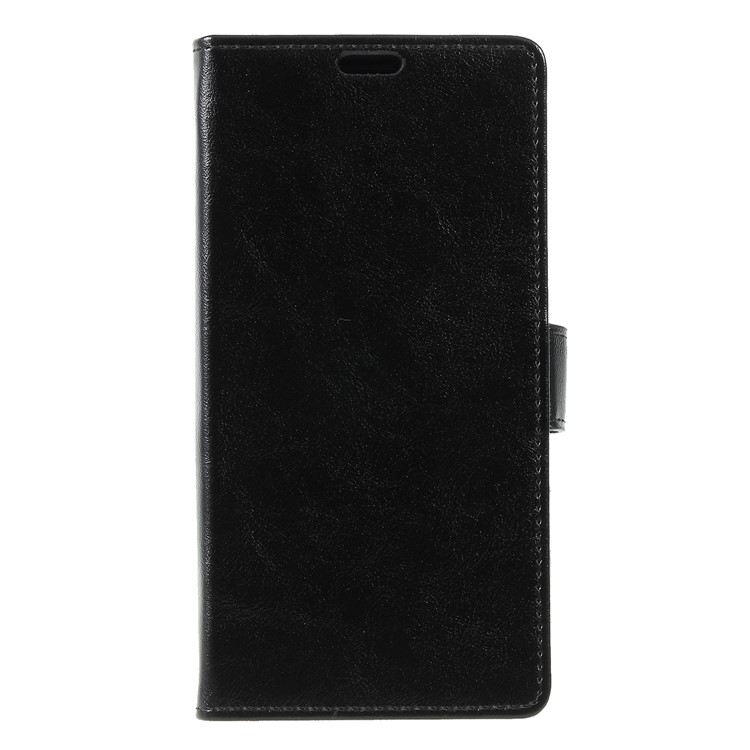 Crazy Horse Wallet Stand Leather Magnetic Cover for Xiaomi Pocophone F1 / Poco F1 (India) - Black-1