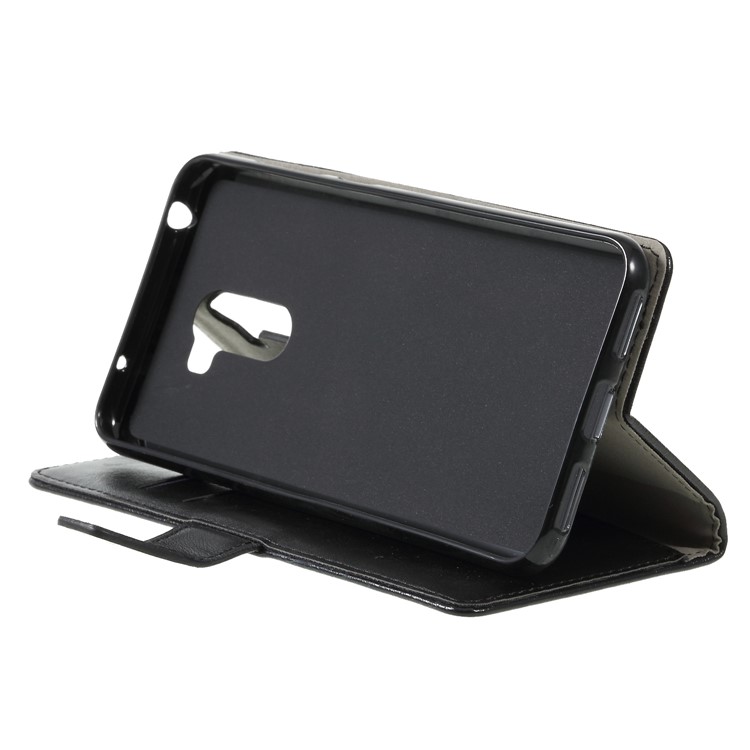 Crazy Horse Wallet Stand Leather Magnetic Cover for Xiaomi Pocophone F1 / Poco F1 (India) - Black-4