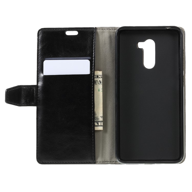 Crazy Horse Wallet Stand Leather Magnetic Cover for Xiaomi Pocophone F1 / Poco F1 (India) - Black-6