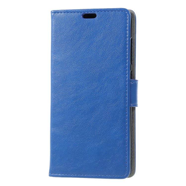 Crazy Horse Wallet Stand Leather Folio Phone Cover Shell for Xiaomi Pocophone F1 / Poco F1 (India) - Blue-3