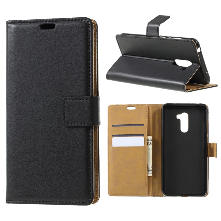 Wallet Stand Flip Leather Phone Cover for Xiaomi Pocophone F1/Poco F1 (India) - Black-1