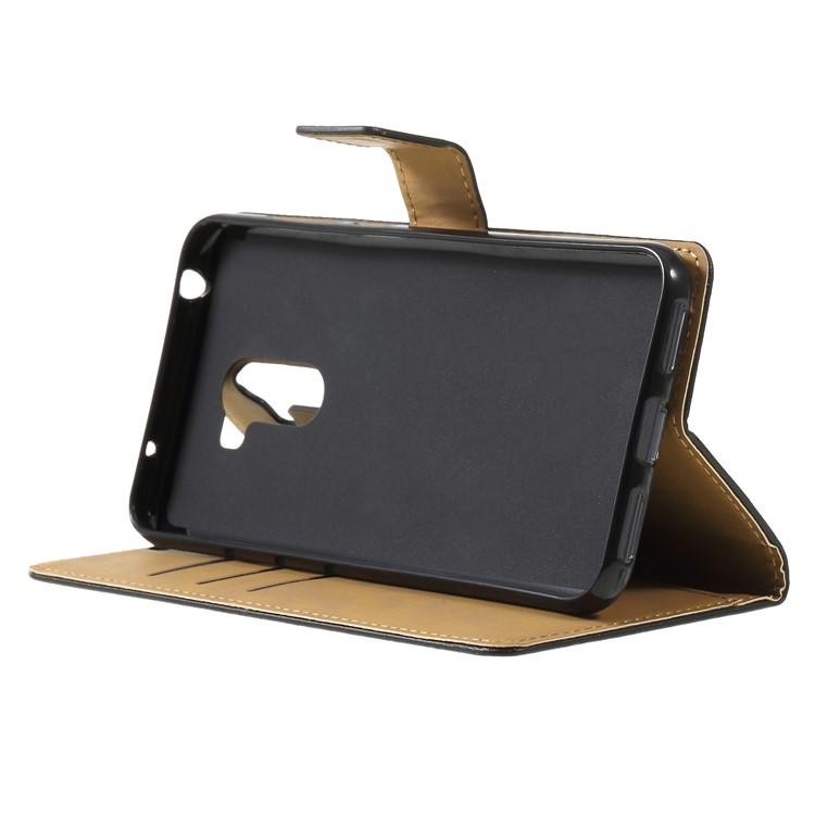 Wallet Stand Flip Leather Phone Cover for Xiaomi Pocophone F1/Poco F1 (India) - Black-4