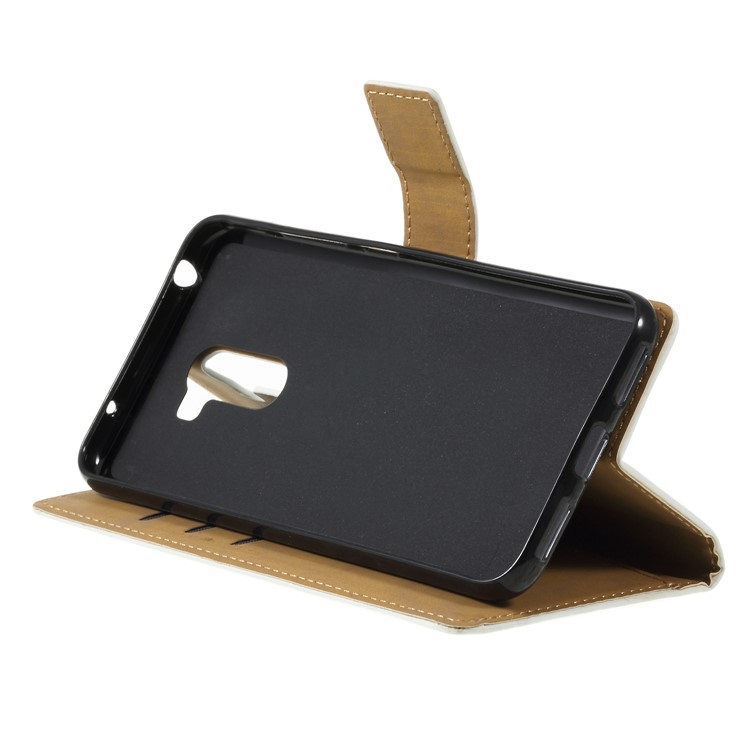 Wallet Stand Flip Leather Phone Protective Casing for Xiaomi Pocophone F1/Poco F1 (India) - White-4
