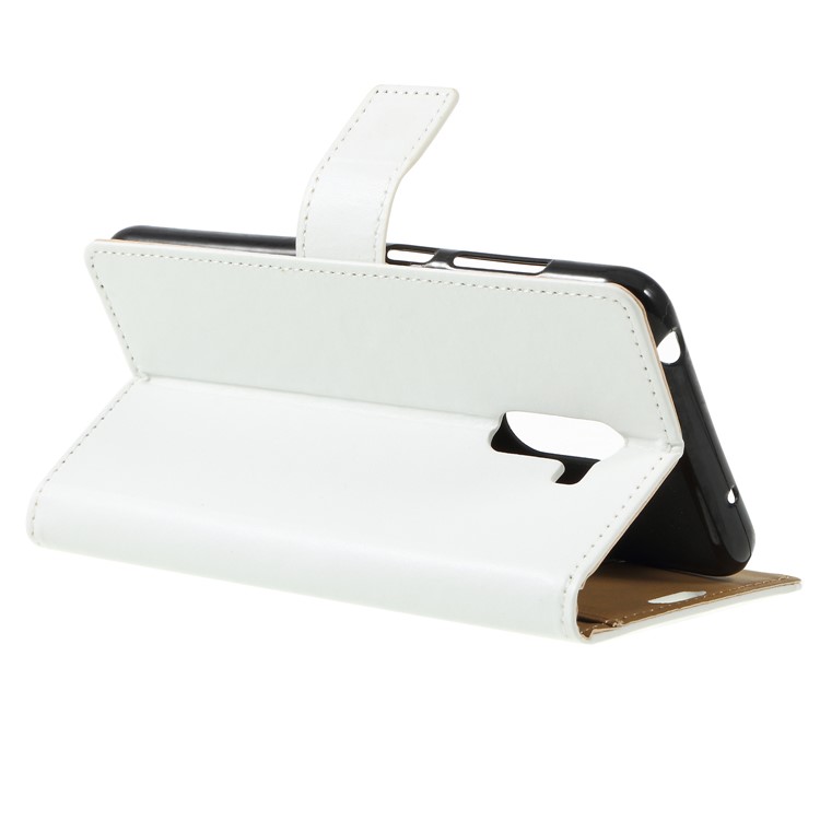 Wallet Stand Flip Leather Phone Protective Casing for Xiaomi Pocophone F1/Poco F1 (India) - White-5