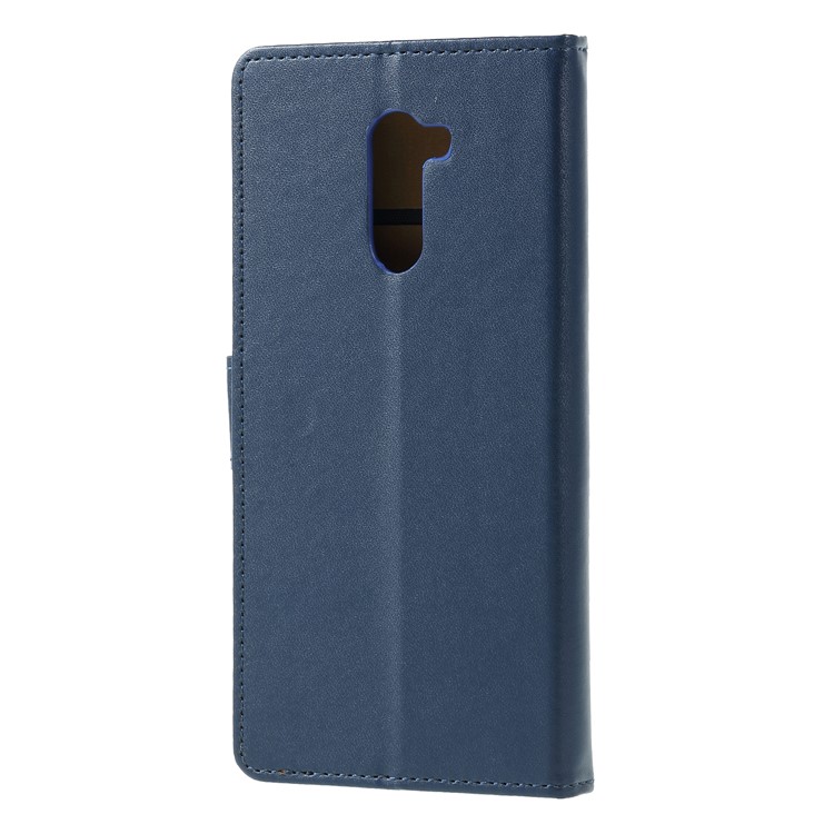 Wallet Stand Flip Leather Mobile Case for Xiaomi Pocophone F1/Poco F1 (India) - Blue-2