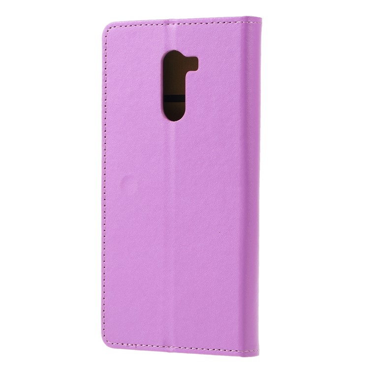 For Xiaomi Pocophone F1/Poco F1 (India) Leather Wallet Stand Flip Phone Card Holders Case - Purple-2
