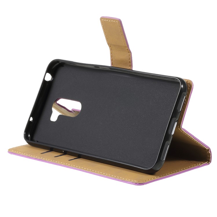 For Xiaomi Pocophone F1/Poco F1 (India) Leather Wallet Stand Flip Phone Card Holders Case - Purple-4