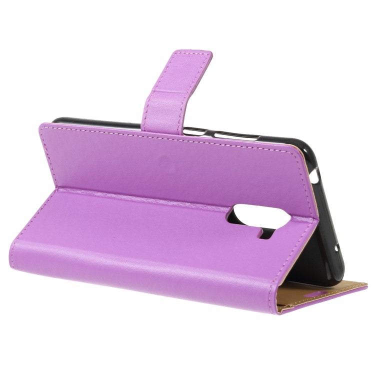 For Xiaomi Pocophone F1/Poco F1 (India) Leather Wallet Stand Flip Phone Card Holders Case - Purple-5