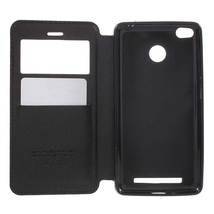 ROAR KOREA Window View Leather Stand Case for Xiaomi Redmi 3s - Black-4