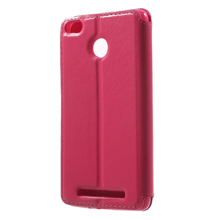 ROAR KOREA Window View Leather Stand Cover for Xiaomi Redmi 3s - Rose-2