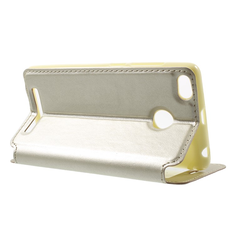 ROAR KOREA Window View Flip Leather Shell for Xiaomi Redmi 3s - Gold-3