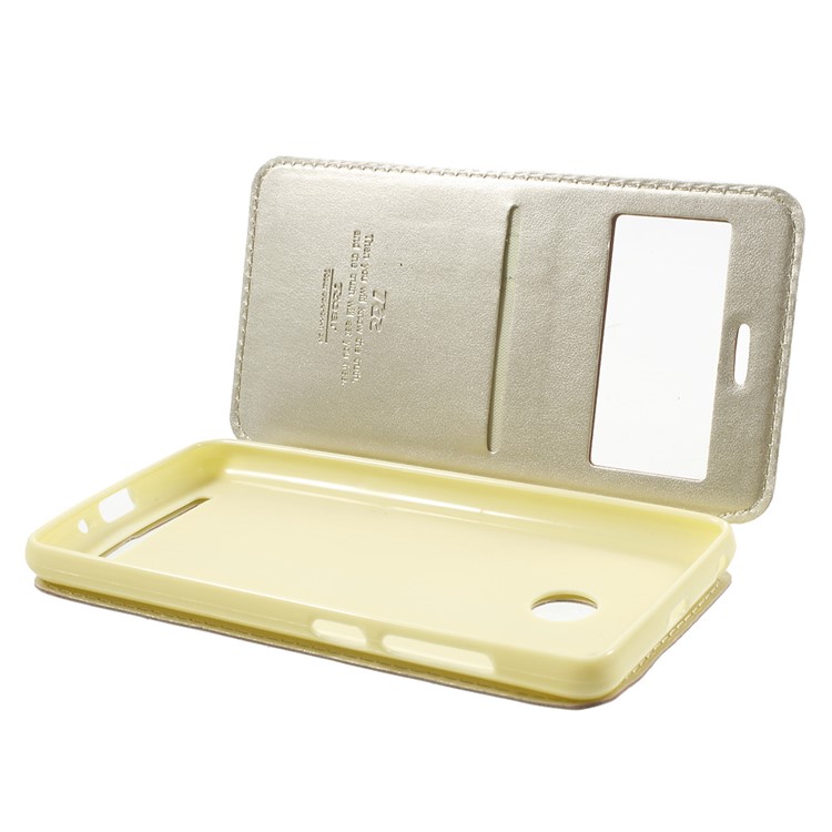 ROAR KOREA Window View Flip Leather Shell for Xiaomi Redmi 3s - Gold-5
