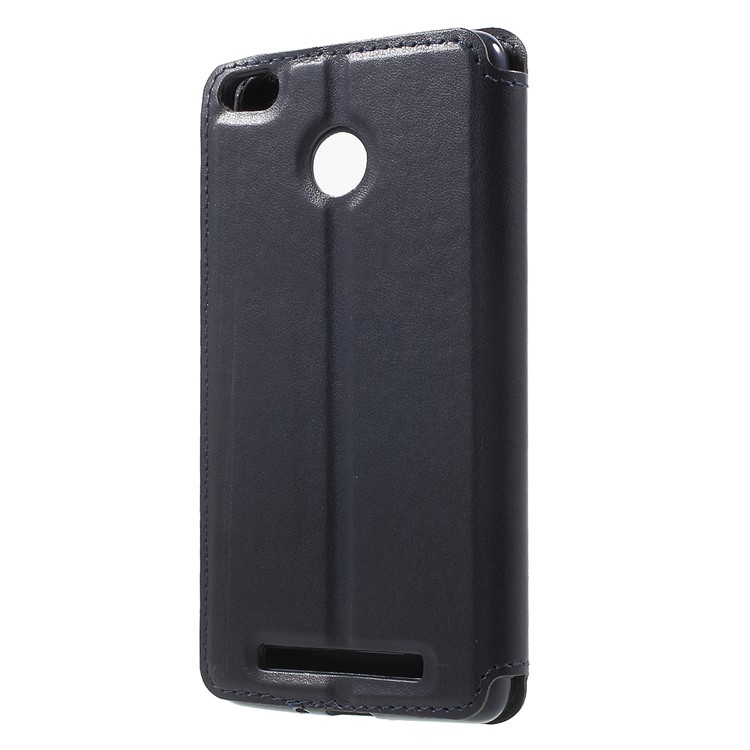ROAR KOREA View Window Protective Leather Cover for Xiaomi Redmi 3s - Dark Blue-2
