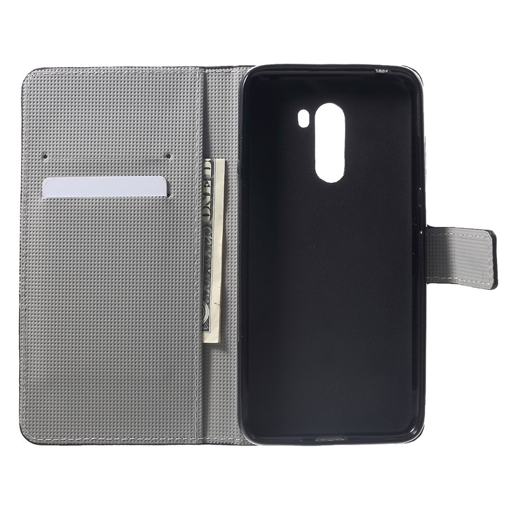 Pattern Printing Wallet Stand Leather Flip Protection Cover for Xiaomi Pocophone F1 / Poco F1 (India) - Vintage US Flag-6