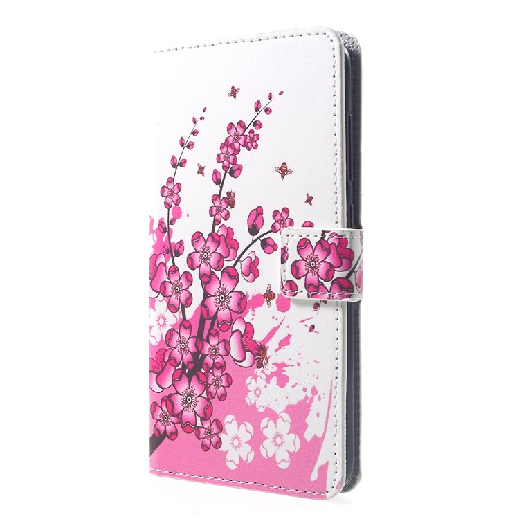 Pattern Printing Wallet Stand Leather Phone Casing for Xiaomi Pocophone F1 / Poco F1 (India) - Plum Blossom-3