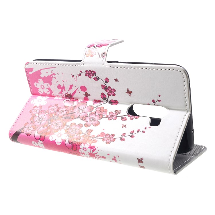 Pattern Printing Wallet Stand Leather Phone Casing for Xiaomi Pocophone F1 / Poco F1 (India) - Plum Blossom-4