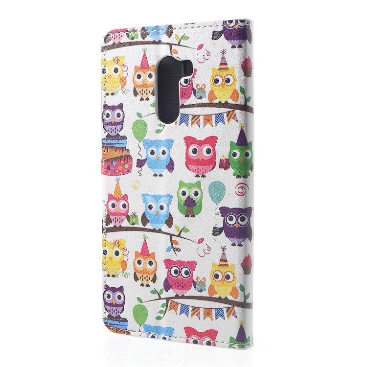 Pattern Printing Wallet Stand Leather Cover with Card Holders for Xiaomi Pocophone F1 / Poco F1 (India) - Adorable Owls-2