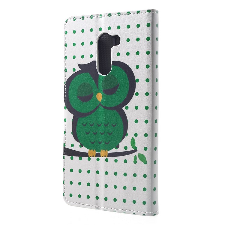 For Xiaomi Pocophone F1 / Poco F1 (India) Pattern Printing Wallet Stand Leather Cover with Card Holders - Dozing Owl-2
