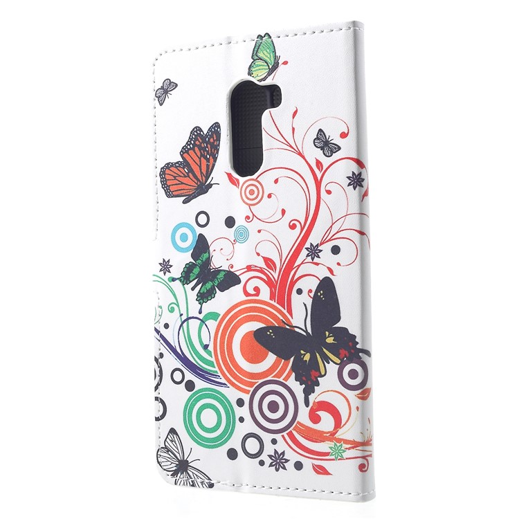 Pattern Printing Wallet Stand Leather Casing Accessory for Xiaomi Pocophone F1 / Poco F1 (India) - Butterflies and Circles-2