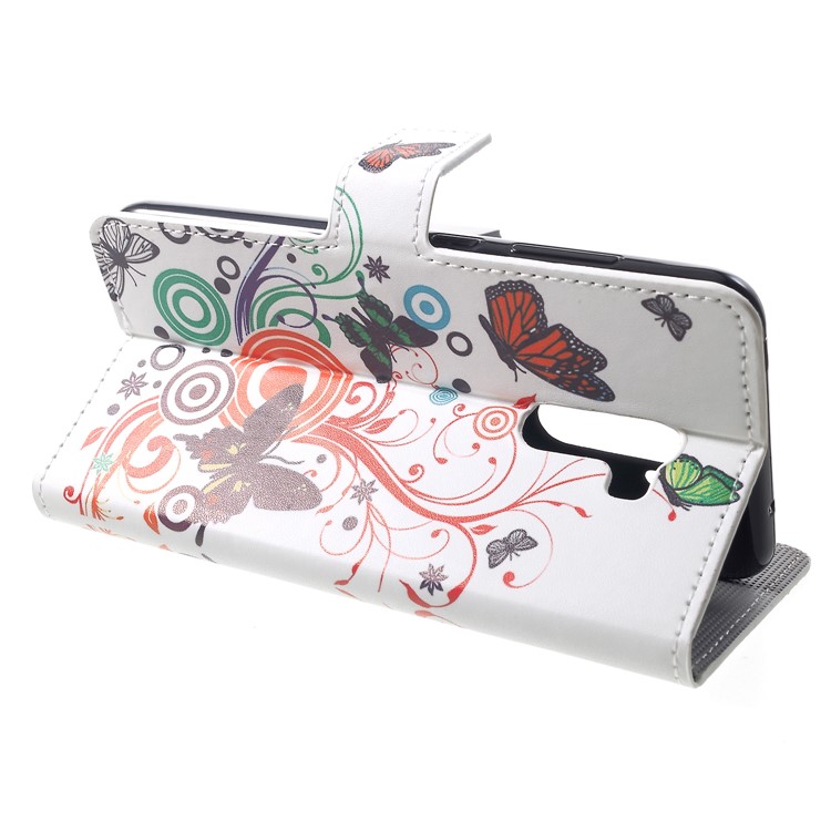 Pattern Printing Wallet Stand Leather Casing Accessory for Xiaomi Pocophone F1 / Poco F1 (India) - Butterflies and Circles-4