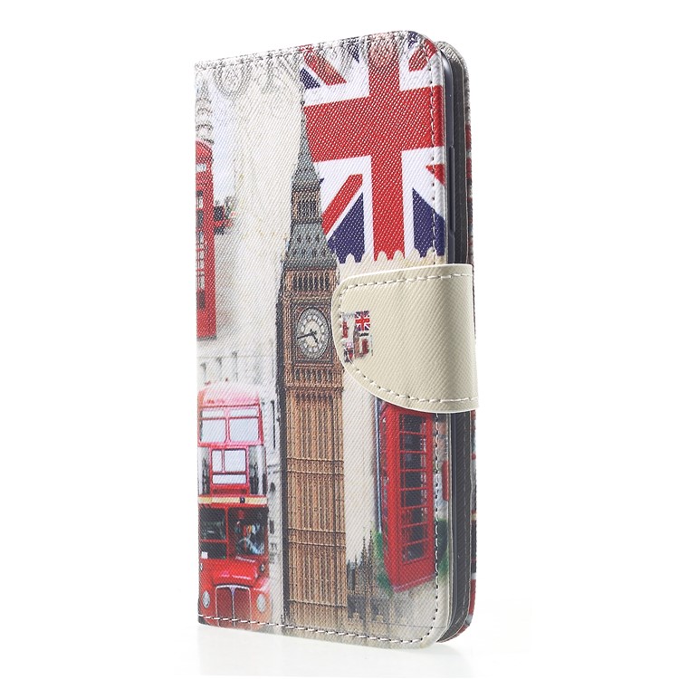 Patterned Cross Texture Wallet Leather Folio Stand Protective Case for Xiaomi Pocophone F1 / Poco F1 (India) - London Elements-3