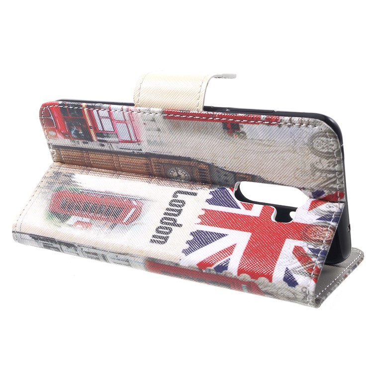 Patterned Cross Texture Wallet Leather Folio Stand Protective Case for Xiaomi Pocophone F1 / Poco F1 (India) - London Elements-4