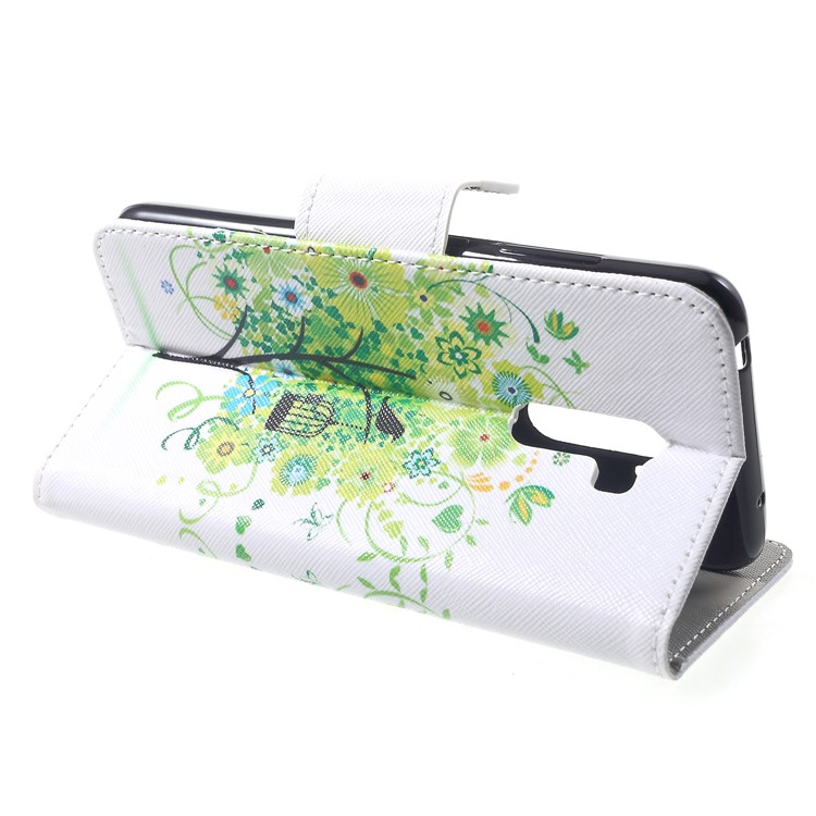 Pattern Printing Wallet Stand Leather Mobile Cover Shell for Xiaomi Pocophone F1 / Poco F1 (India) - Green Tree-4
