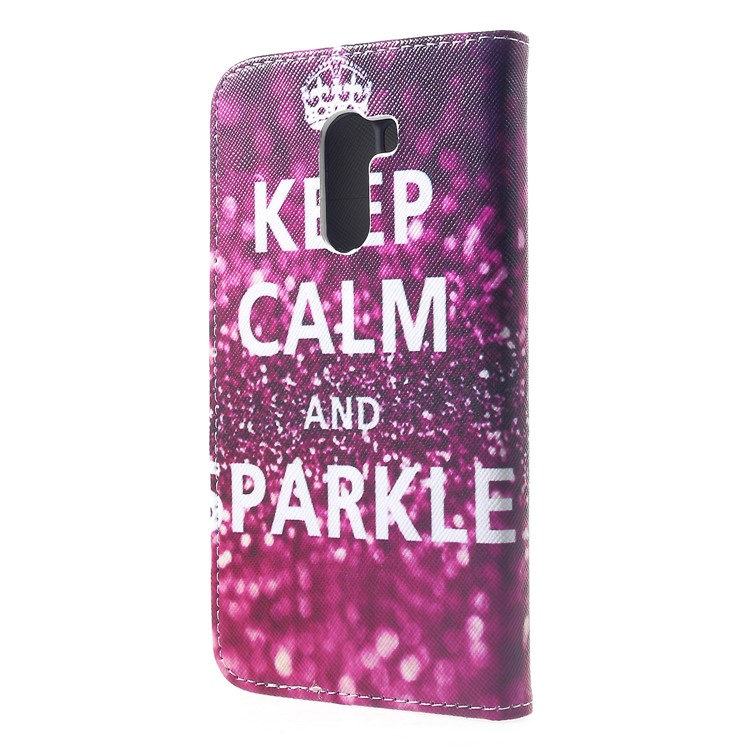 Pattern Printing Wallet Leather Mobile Case with Stand for Xiaomi Pocophone F1 / Poco F1 (India) - Wine Red Pattern-2