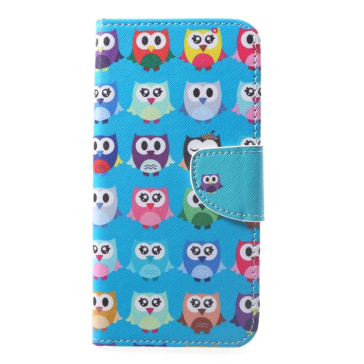 Pattern Printing Wallet Stand Leather Mobile Case for Xiaomi Pocophone F1 / Poco F1 (India) - Colorful Owls-1
