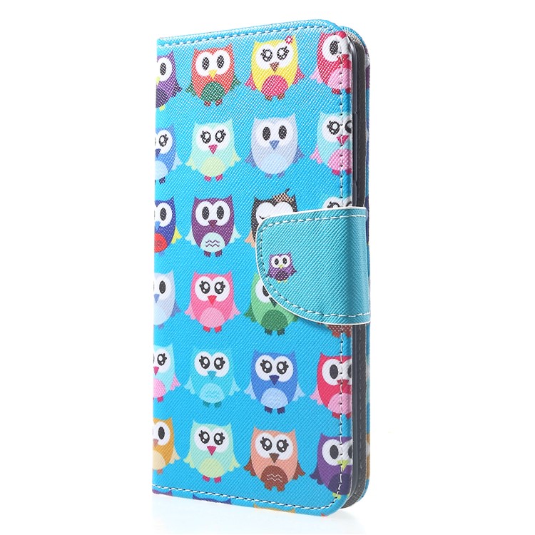 Pattern Printing Wallet Stand Leather Mobile Case for Xiaomi Pocophone F1 / Poco F1 (India) - Colorful Owls-3