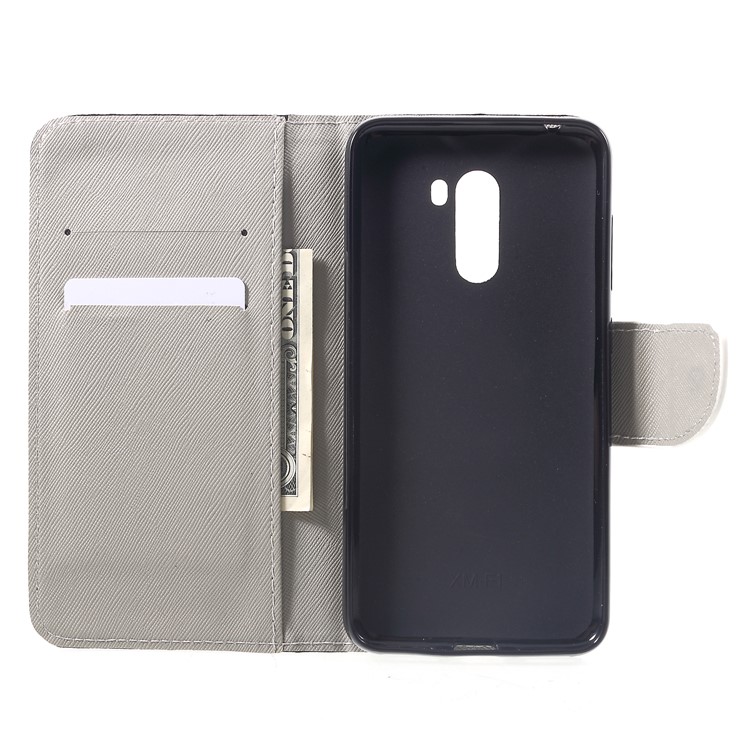 Patterned Cross Texture Wallet Stand Leather Cover for Xiaomi Pocophone F1 / Poco F1 (India) - Camouflage-6