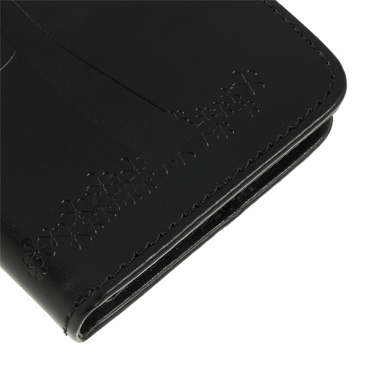 Imprint Tree Owl Magnetic Wallet PU Leather Cover with Stand for Xiaomi Pocophone F1 / Poco F1 (India) - Black-4