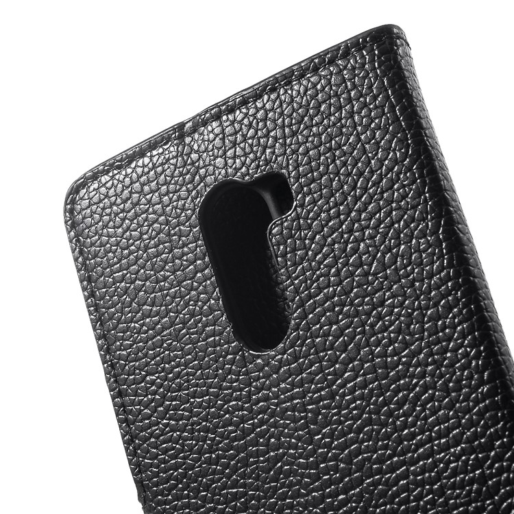 Litchi Skin Wallet Leather Stand Cover for Xiaomi Pocophone F1 / Poco F1 (India) - Black-6