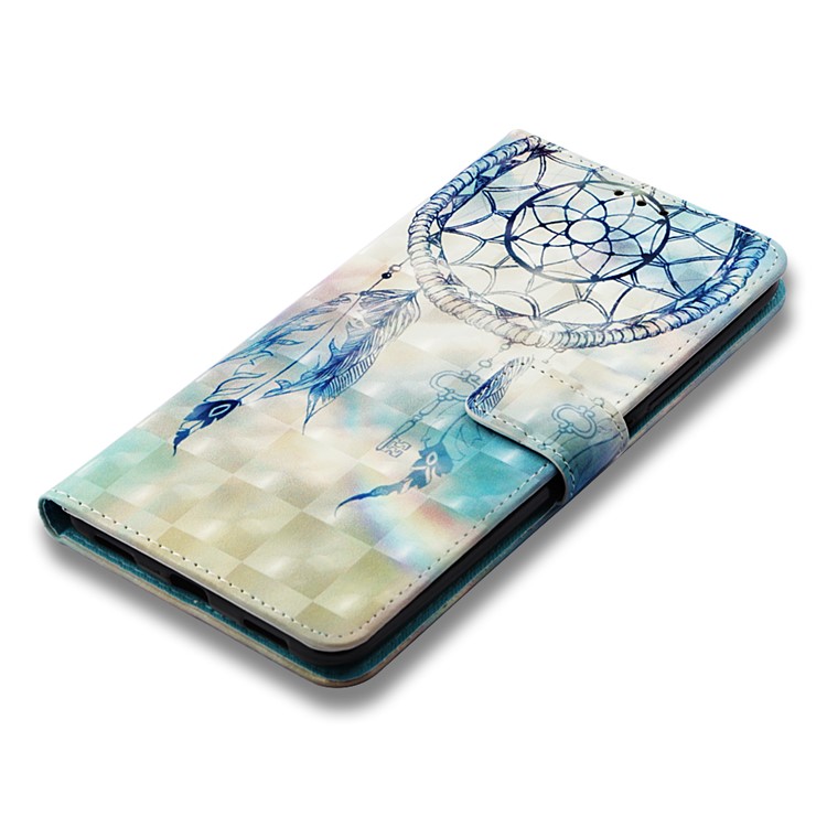 Pattern Printing Light Spot Decor PU Leather Magnetic Stand Cover for Xiaomi Mi Max 3 - Grey Dream Catcher-7