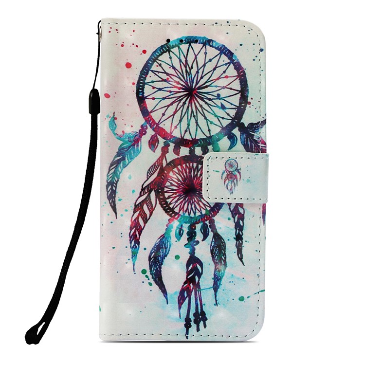Pattern Printing Light Spot Decor PU Leather Magnetic Stand Phone Cover for Xiaomi Mi Max 3 - Colorful Dream Catcher-2