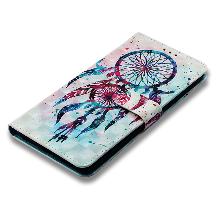 Pattern Printing Light Spot Decor PU Leather Magnetic Stand Phone Cover for Xiaomi Mi Max 3 - Colorful Dream Catcher-7