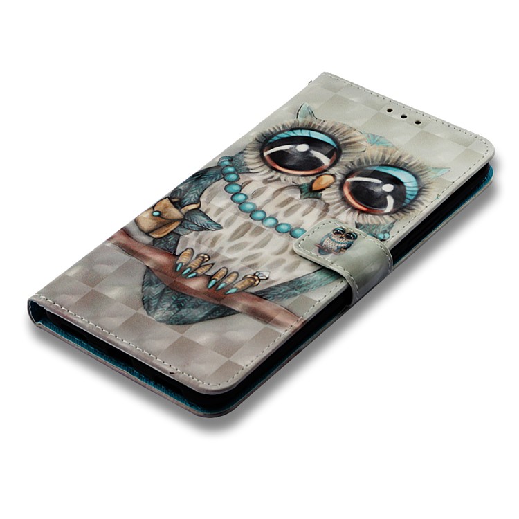 Pattern Printing Light Spot Decor PU Leather Magnetic Stand Mobile Cover for Xiaomi Mi Max 3 - Owl-7