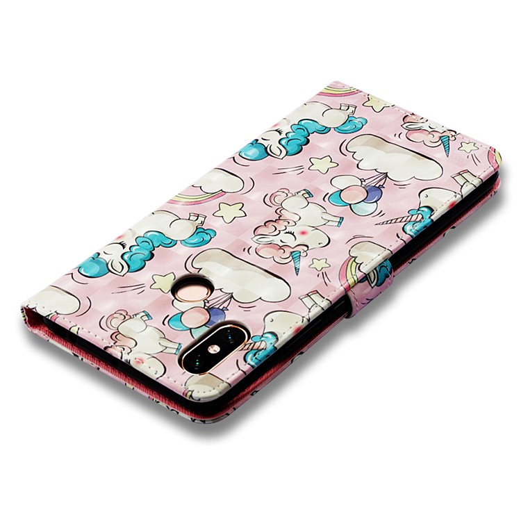 Pattern Printing Light Spot Decor PU Leather Magnetic Stand Phone Accessory Cover for Xiaomi Mi Max 3 - Unicorns-8