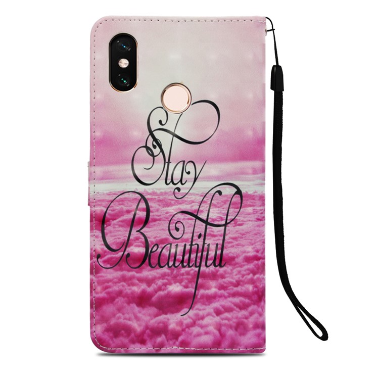 Pattern Printing Light Spot Decor PU Leather Magnetic Stand Cellphone Case Cover for Xiaomi Mi Max 3 - Stay Beautiful-3