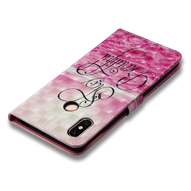 Pattern Printing Light Spot Decor PU Leather Magnetic Stand Cellphone Case Cover for Xiaomi Mi Max 3 - Stay Beautiful-8