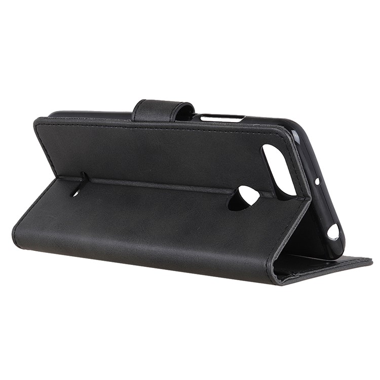 For Xiaomi Redmi 6 (Dual Camera: 12MP+5MP) Matte PU Leather Wallet Stand Protection Phone Cover - Black-9